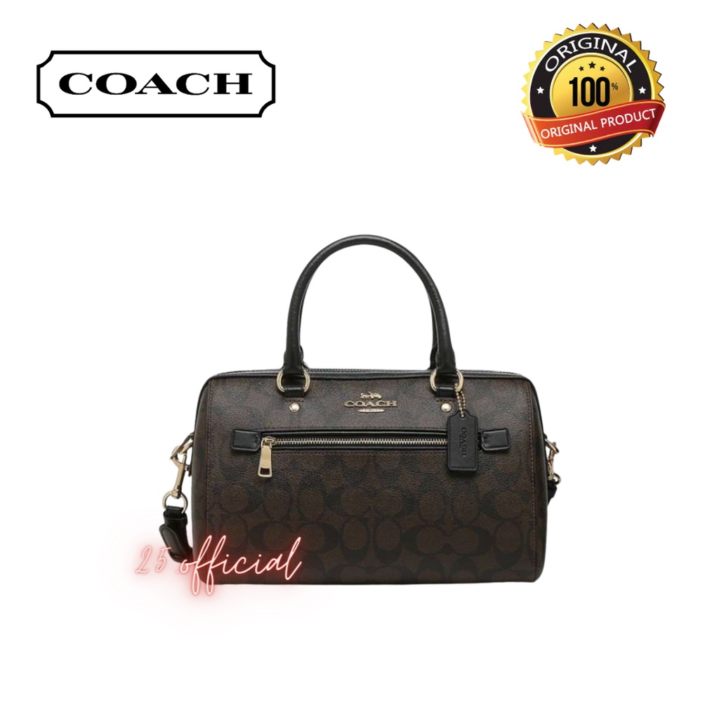 [ORIGINAL] Tas Wanita COACH Rowan Satchel Crossbody Signature Mahogany / Tas Coach Original