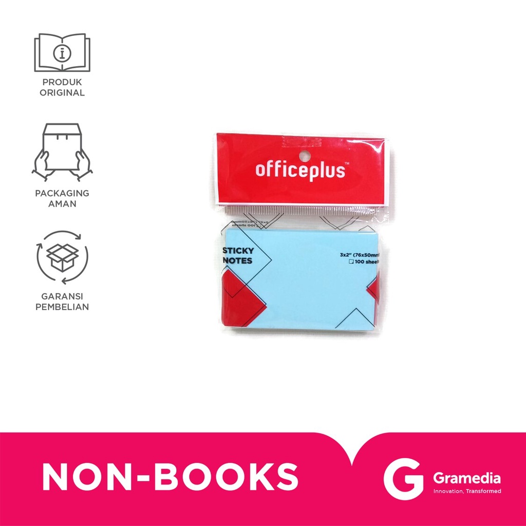 

Office-Plus Sticky Note 3X2" 100Sht Blue