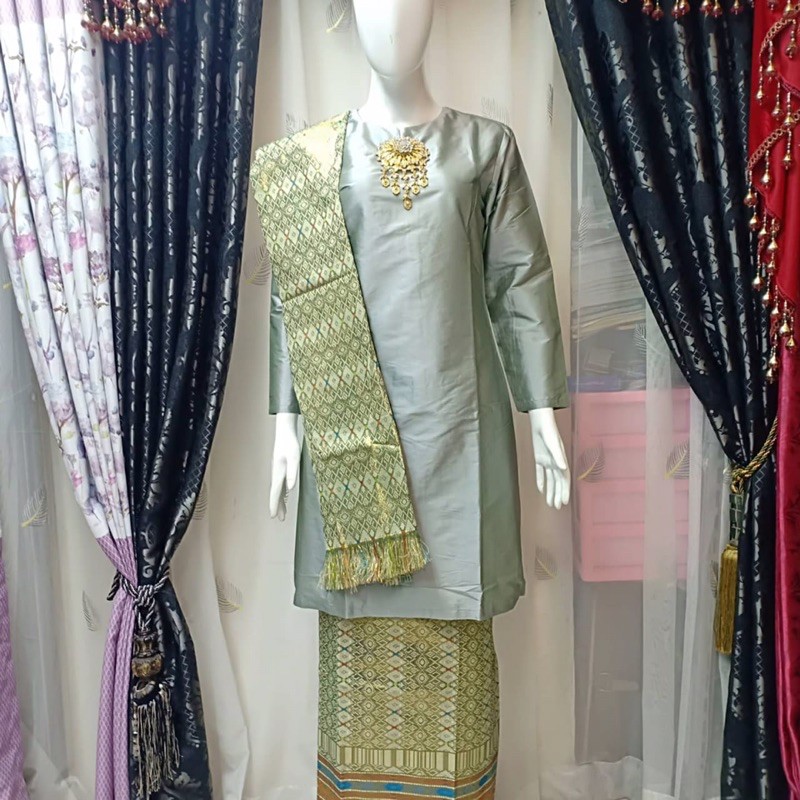 (DISKON) BAJU KURUNG SONGKET SELENDANG/KURUNG SITI NURBAYA-6