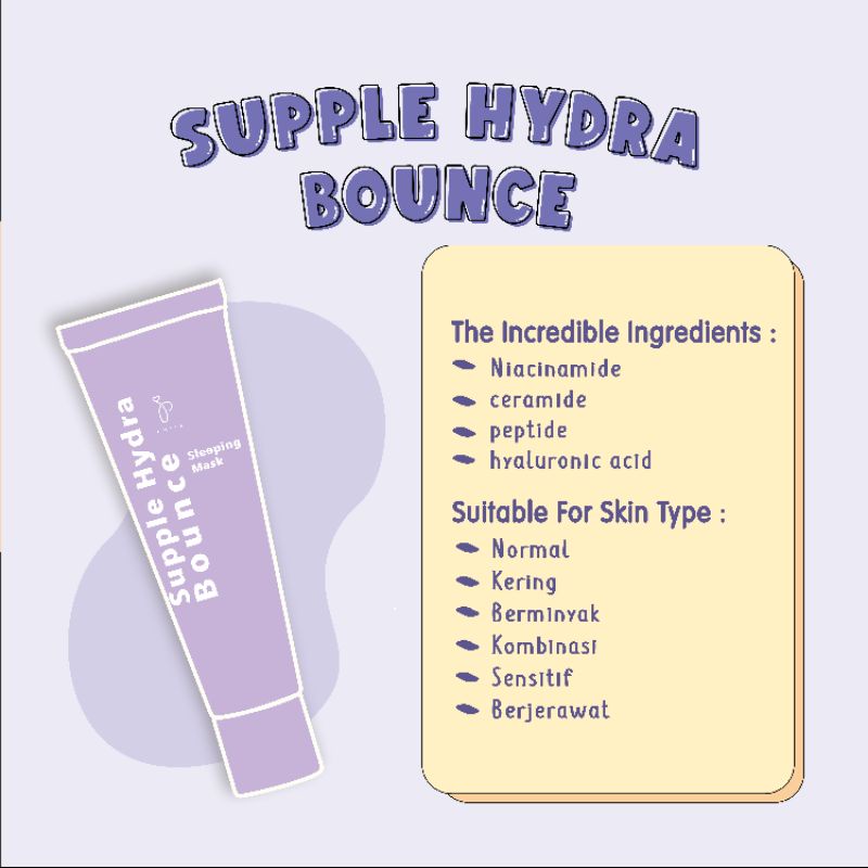 [FREE GIFT] PHILE SKIN PHILESKIN SUPPLE HYDRA BOUNCE SLEEPING MASK  RESELLER VIP 9 HERO INGREDIENT M