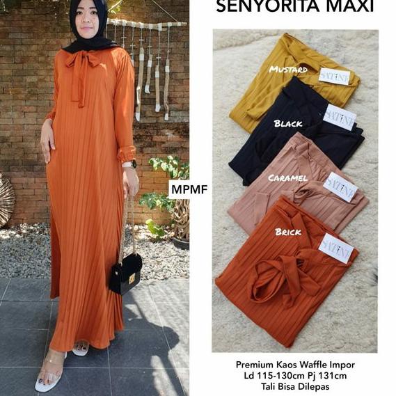 MYS.824886 ▫ GAMIS PLISKET MAXY JUMBO/ GAMIS PLISKET PAULINA / GAMIS MUSLIMAH DEWASA