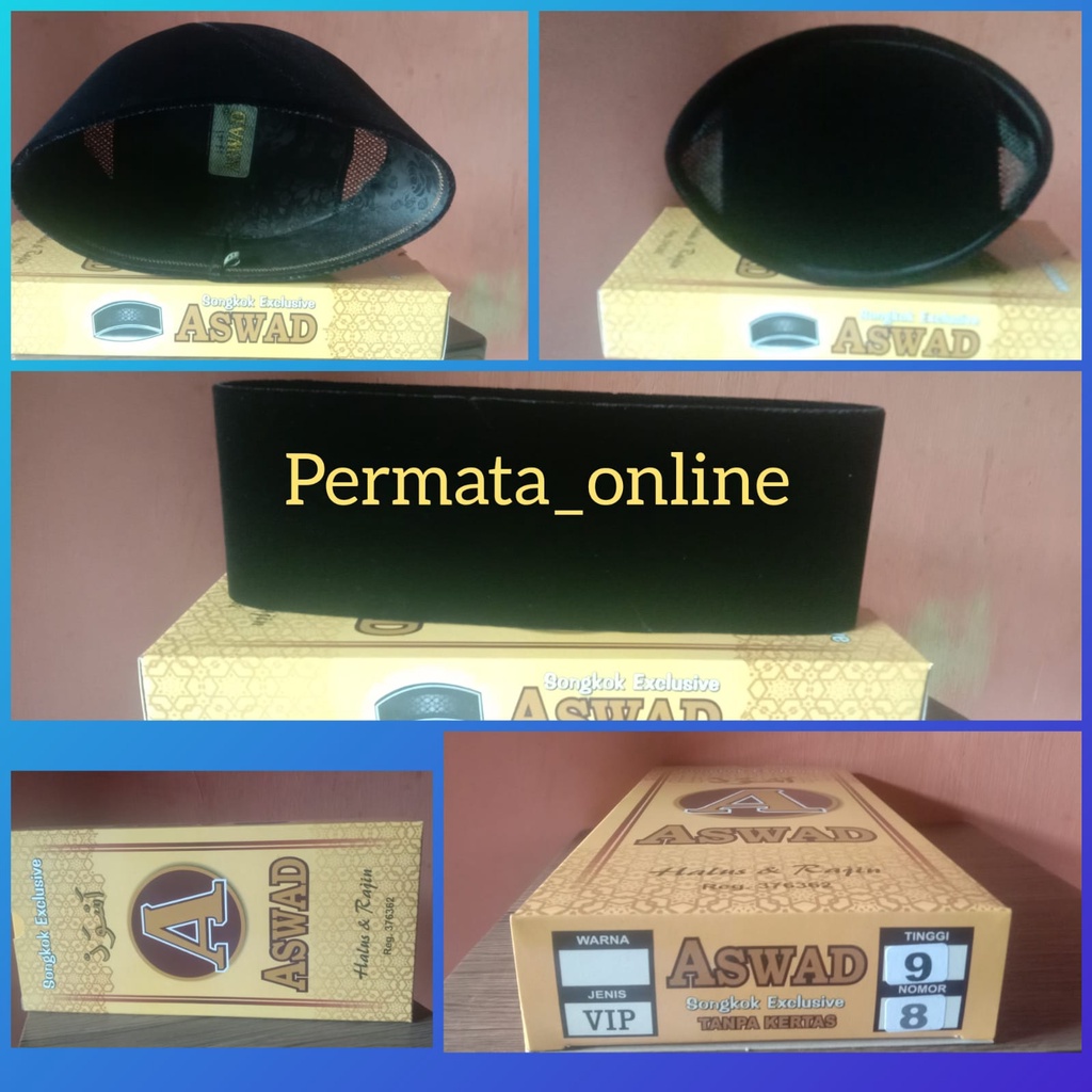 PECI KOPIAH SONGKOK HITAM ASWAD VIP AC TINGGI 9 BAHAN EAGLE