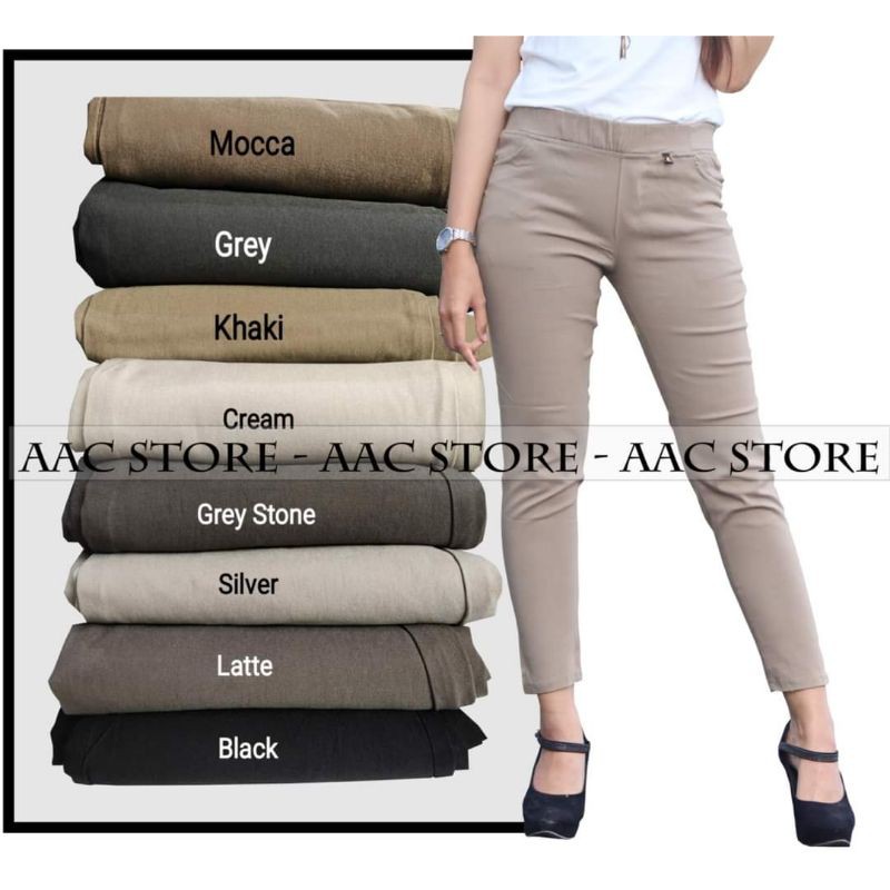 AAC Elizabeth Pants Celana Chino Wanita Bahan Melar Elastis