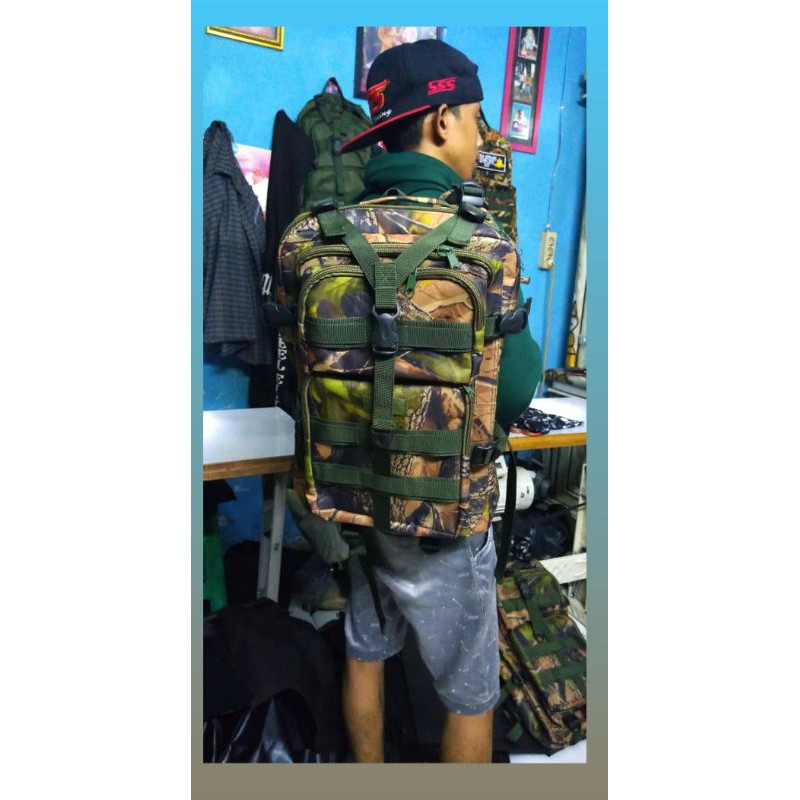 MT Tas Ransel Tactical Military Lebanon 3p Army Loreng Camo