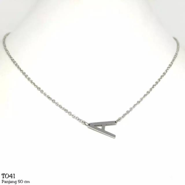 Fourfashion Kalung Huruf Abjad Inisial Titanium Stainless Steel Trend Artis - T041