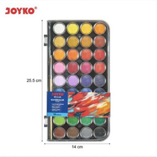 

Joyko WC 3 36 Warna Watercolor Cake Watercolor Set Cat Air WC-3-36