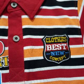 Baju stelan anak anak katun salur bekerah model terbaru Baju stelan anak anak katun salur bekerah model terbaru