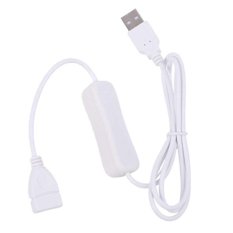 VIVI   White  Easy to Operate  Extension Cable  USB 2.0  with  Switch  Compatible with  Table Lamps/ Fans / Led   Lights