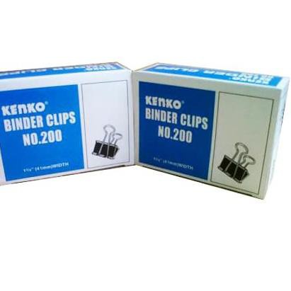 

QVI [ PACK ] Kenko Binder Clip 200 - Penjepit Klip Kertas Dokumen File Besar .