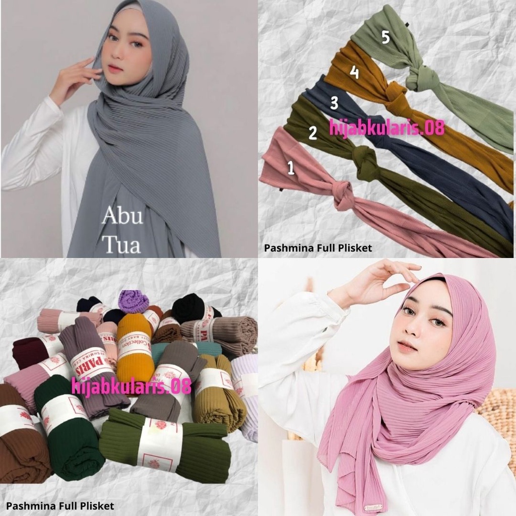 Best Seller Pashmina Plisket PREMIUM Full Ecer & Grosir / Kerudung Panjang Plisket Premium /  Kerudu