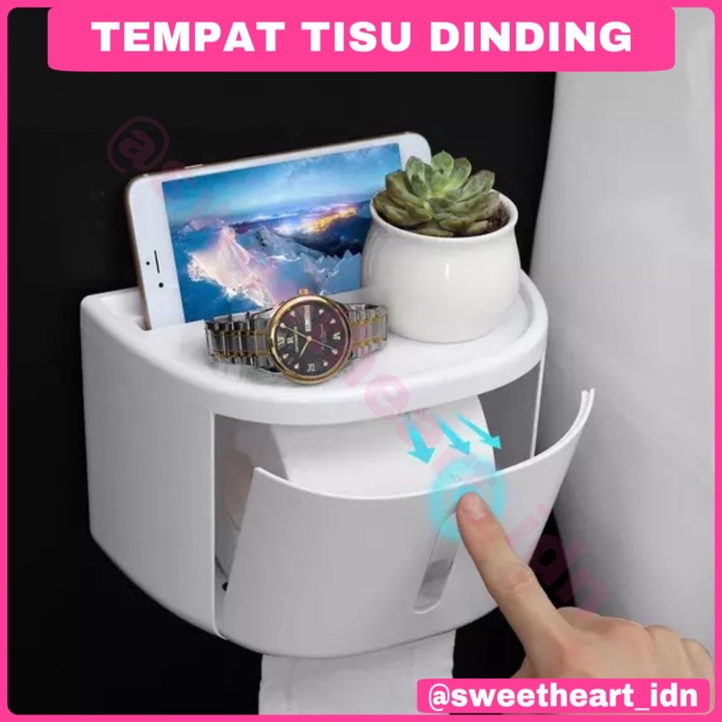 Tempat Tisu Tempel Dinding / Tempat Tisu Laci Tempel