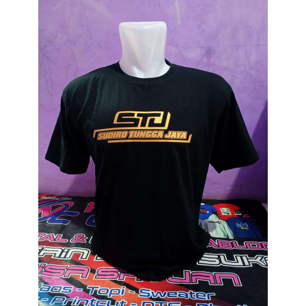 Kaos t-shirt stj sudiro tungga jaya sablon gold / kaos bus stj
