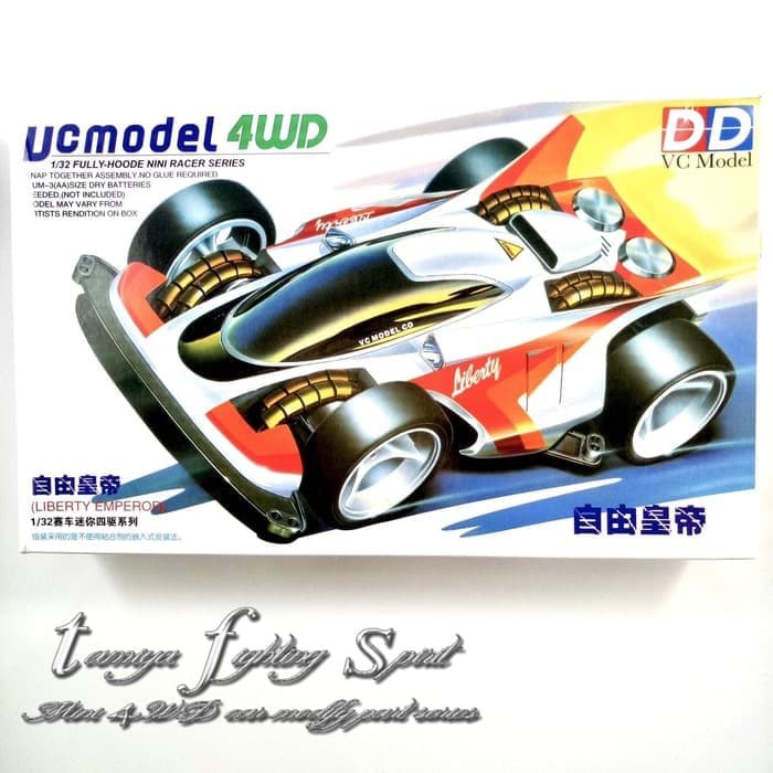 Replikasi Tamiya DD Liberty Emperor White Mini 4WD Super 1 Chassis VC201601 H09