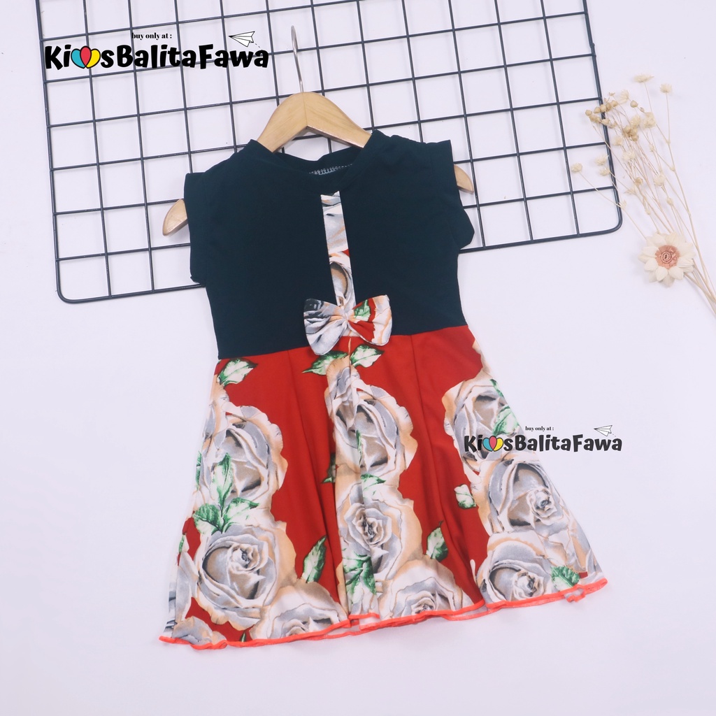 Dress Lala Bayi Uk 3-18 bulan / Baby Anak Perempuan Murah Dres Batik Yukensi Baju Adem  Motif