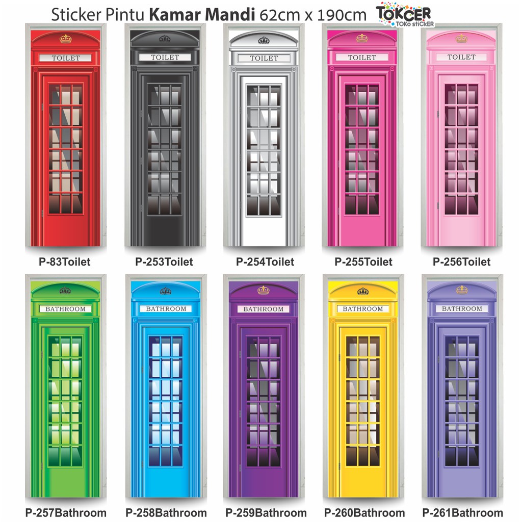 Stiker Pintu Toilet/Bathroom BOX LONDON