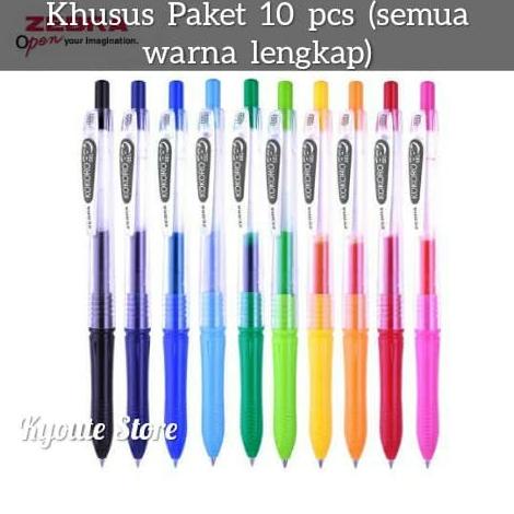 

Office & Stationery | Alat Tulis | Paket 10 Pcs Warna Pulpen Zebra Kokoro Gel Pen Sekolah | Best Seller