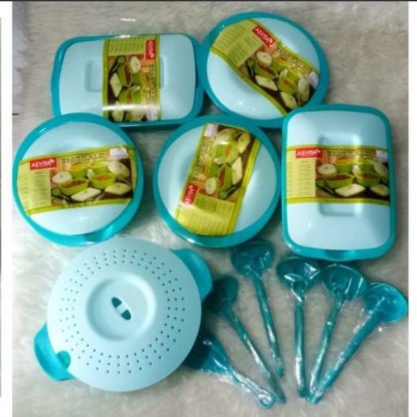 Saji Prasmanan - Asvita Emerald Family Set 18 Pcs Prasmanan Wadah Saji Makanan Murah