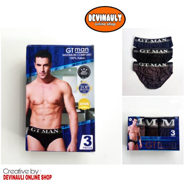 Celana dalam pria dewasa GT MAN GTK-09 karet boxer