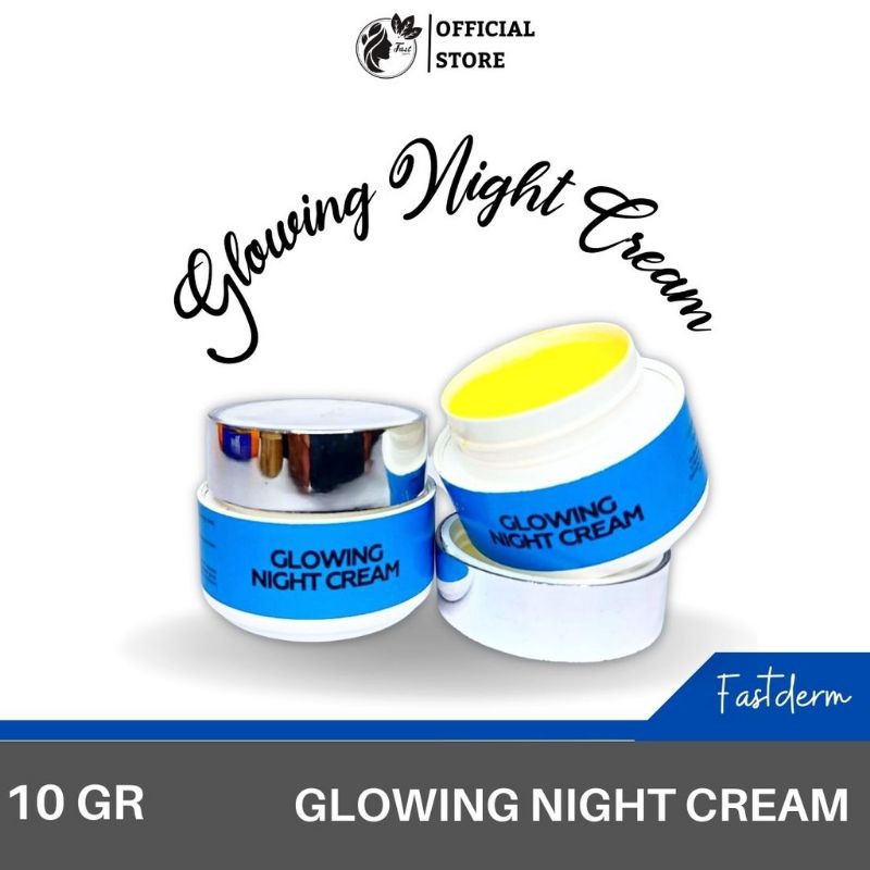 BARU FAST DERM Glowing Night Cream / Mencerahkan Kulit Wajah Kusam / Fast Derm Glowing Night / alva_