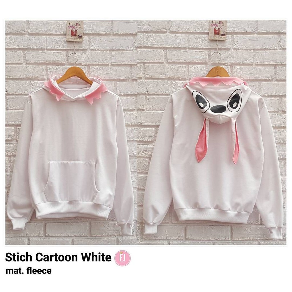 Stich Cartoon Hoodie - Jaket Hoodie Wanita-1
