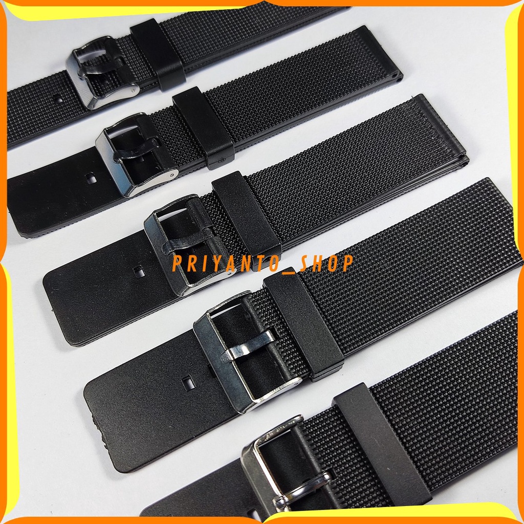 Tali Karet Jam Tangan 18mm 20mm 22mm 24mm 26mm Rubber Strap Mantull Terbaikk