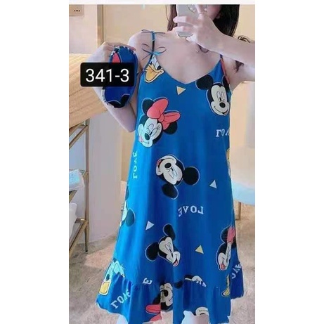 Baju tidur daster/ daster tali/ baju tidur piyama wanita daster spandek korea/piyama