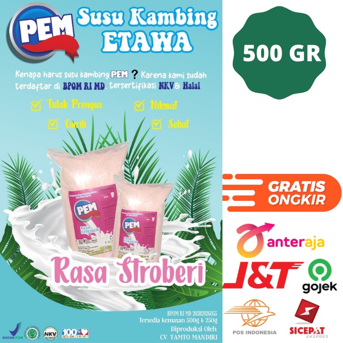 

Susu Kambing Etawa Bubuk 500 Gr Rasa Strawberry Minuman Bubuk Goat Milk
