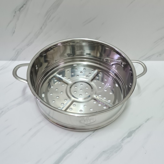 stainless 304 pot steamer 20cm / panci kukus dengan kuping / pegangan/ hanya panci kukus