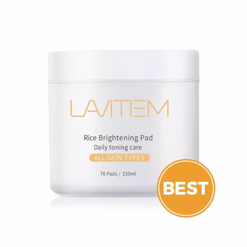 LAVITEM RICE BRIGHTENING TONER PAD (70 PADS)