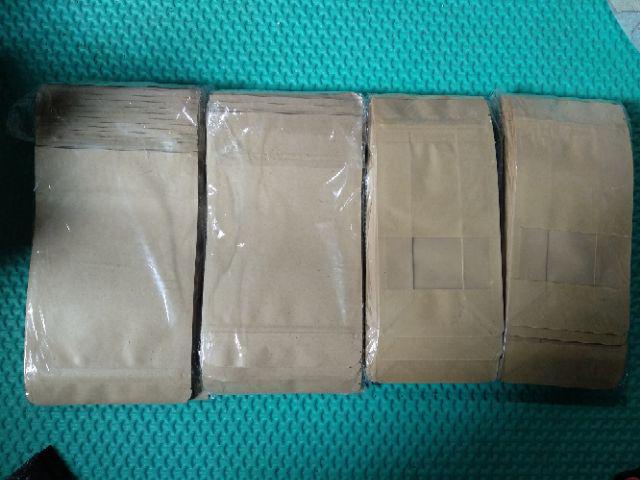 Standing Pouch Kraft Paper 13cm X 21cm Kemasan Ecopack [isi 10pcs]