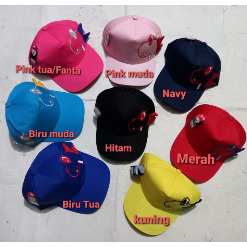 TOPI BASEBALL ANAK KARAKTER DINO SAURUS RIQUEST BORDIR NAMA SUKA SUKA UNTUK ANAK LAKI LAKI/PERMPUAN