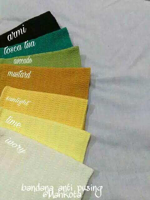 Bandana Rajut Polos / Bandana Polos / Bandana Rajut / Daleman Kerudung (fs)