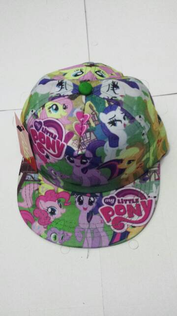 Topi Snapback anak cewe twill full printing gambar Litle PONY