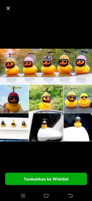 Pajangan Bebek Helm Baling Nyala Led Untuk Motor Mobil Sepeda