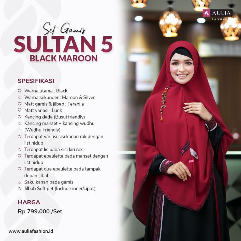 GAMIS SET AULIA FASHION TERBARU SULTAN 5