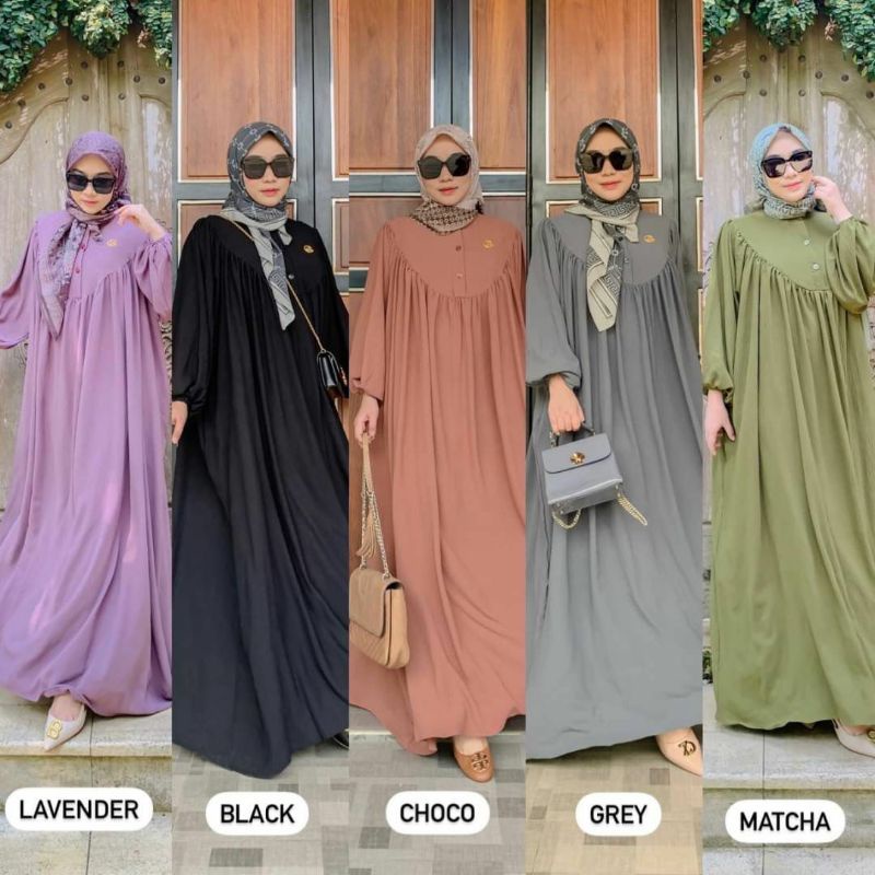 DYN Azeera Dress Gamis Crinkle Premium
