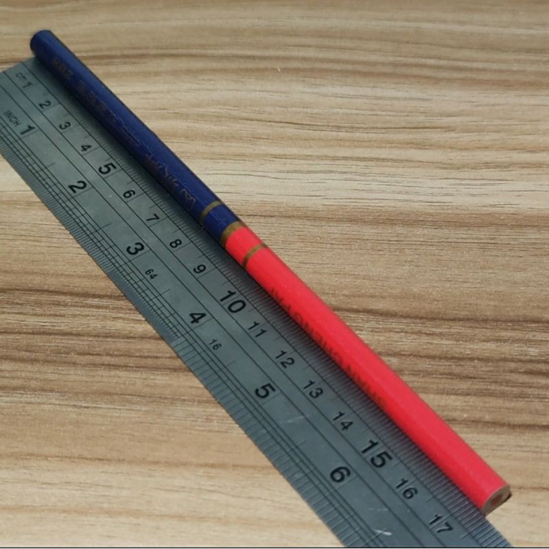 Pensil Merah Biru Kecil / Pensil Pola Merah Biru Kecil