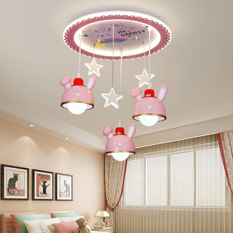 Lampu Kamar Tidur Lampu Gantung Lampu Plafon Anak Kartun Warna Pink Lucu Unik Modern