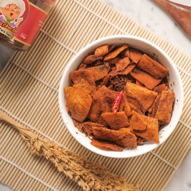 

Keripik Rendang Telur Asli Padang 100gr - Makanan Ringan Kerupuk Snack Rendang Kering Telor Pedas Cemilan Camilan Murah Enak Khas Minang Oleh Oleh Payakumbuh