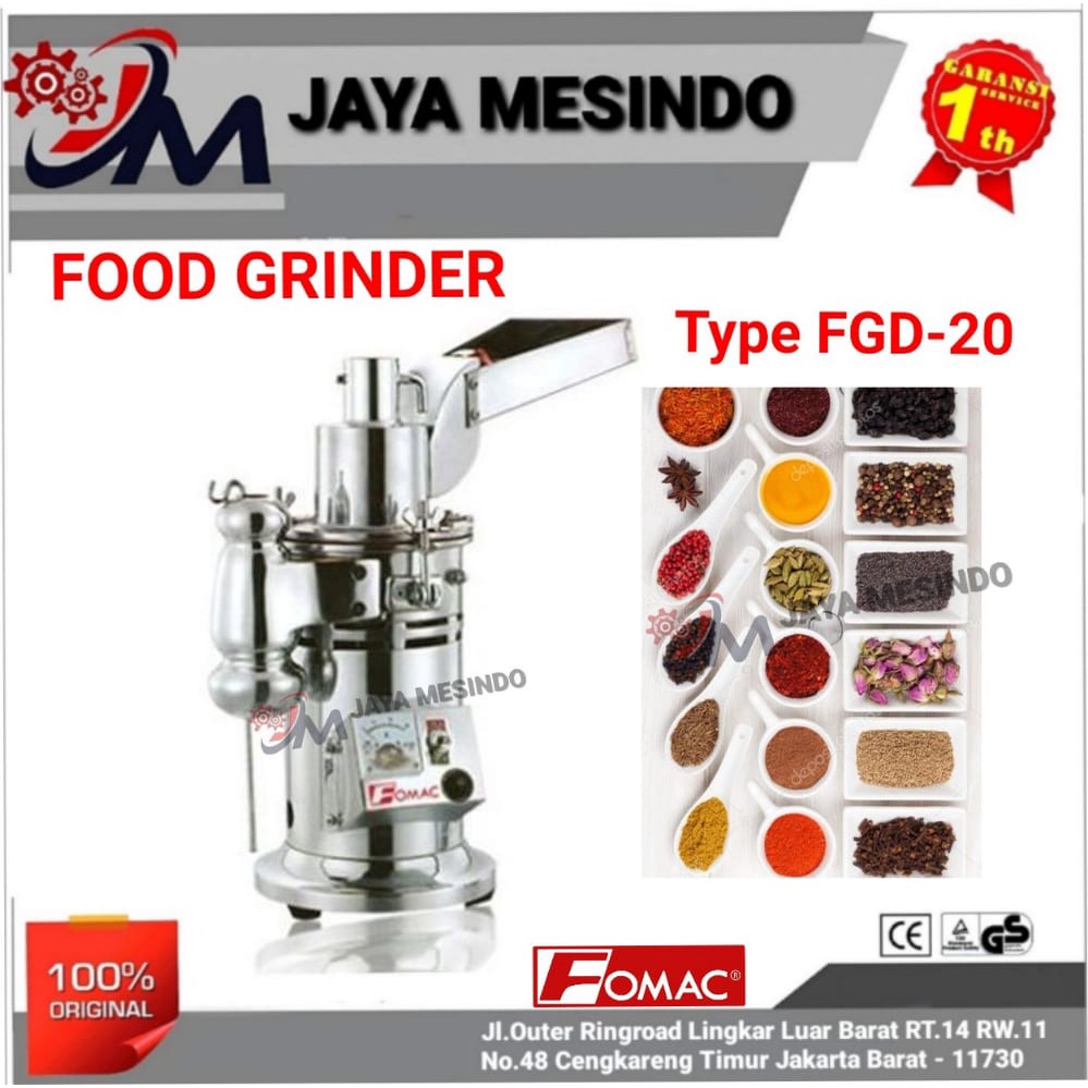 Mesin Food Grinder FGD-20 FOMAC