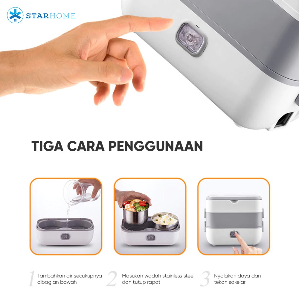 Kotak Makan Elektrik Electic Lunch Box Mini Rice Cooker Penghangat Makanan Serbaguna