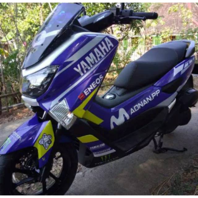 Decal stiker NMAX yamaha eneos biru movistar variasi