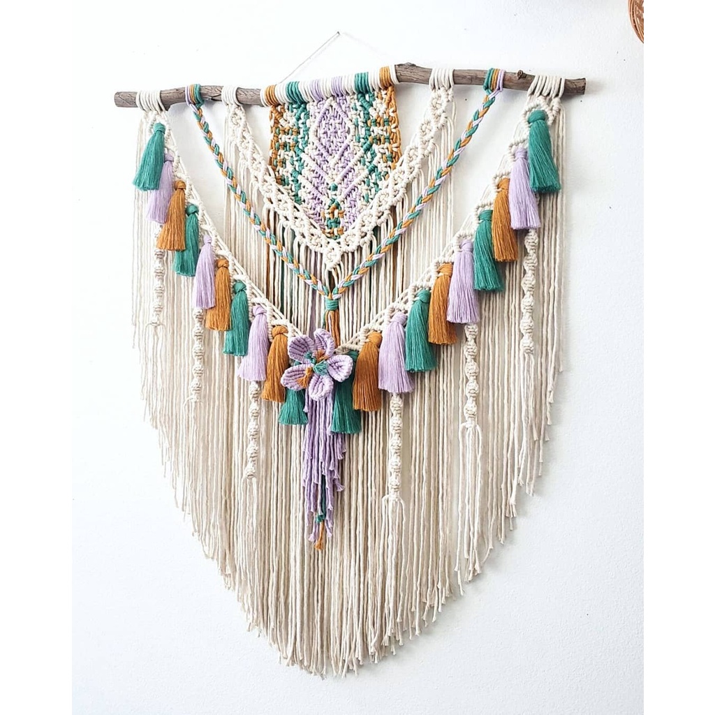 Macrame wall hanging / makrame hiasan dinding 80x70cm