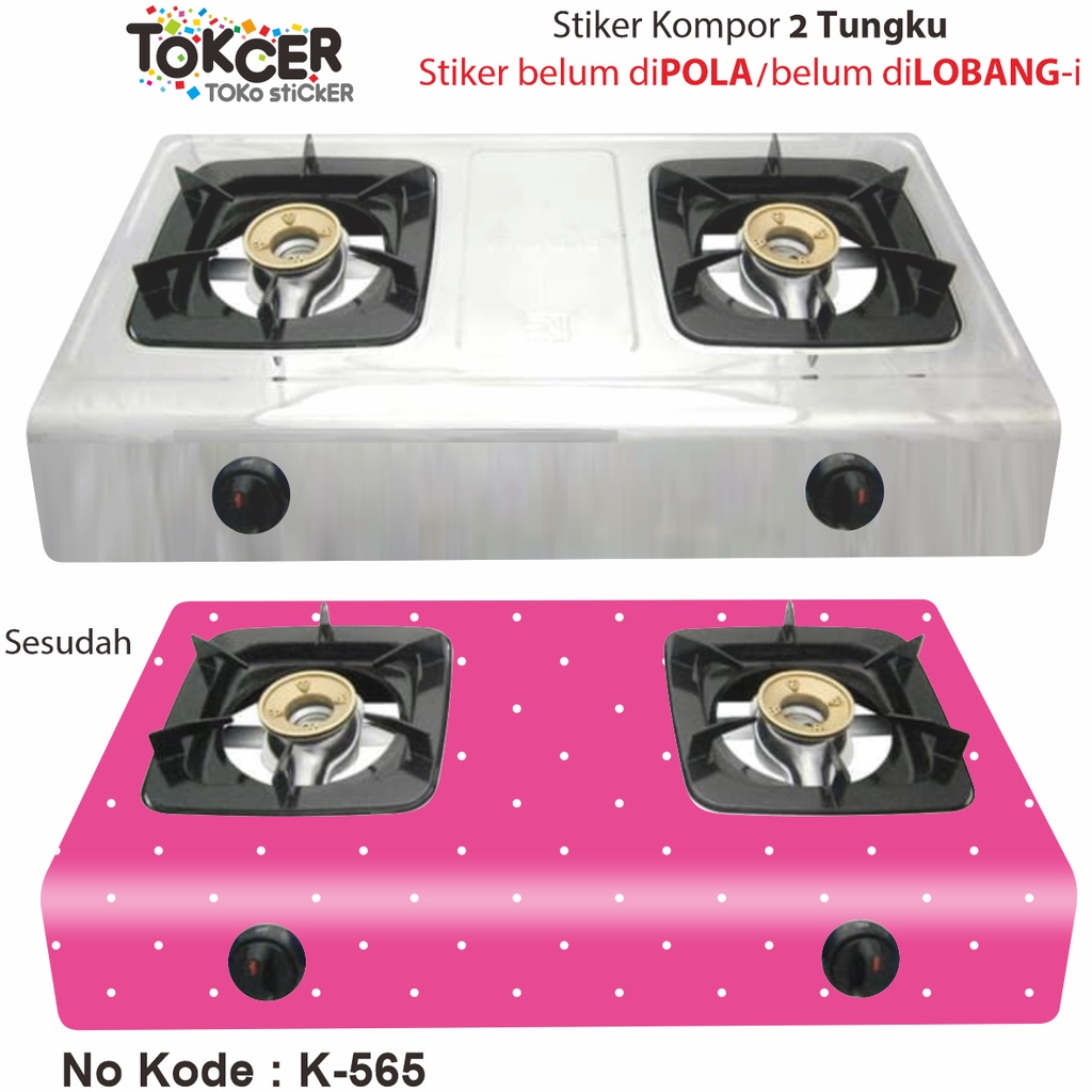 STIKER Kompor 2 Tungku Motif POLKADOT