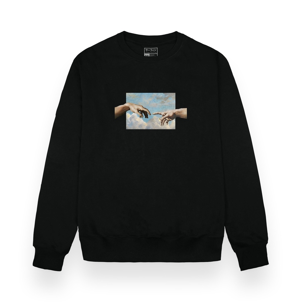 Surfinclo Sweater Finger Touch Sweatshirt Crewneck Jumper Unisex Soft Fleece Size S M L XL XXL