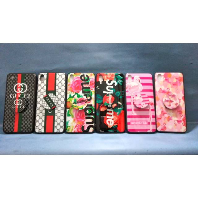 Case Samsung (hardcase gambar+pop socket)