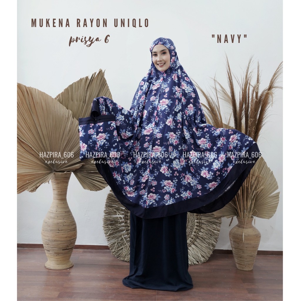 MUKENA DEWASA RAYON BALI MOTIF BUNGA PRISYA 6 JUMBO