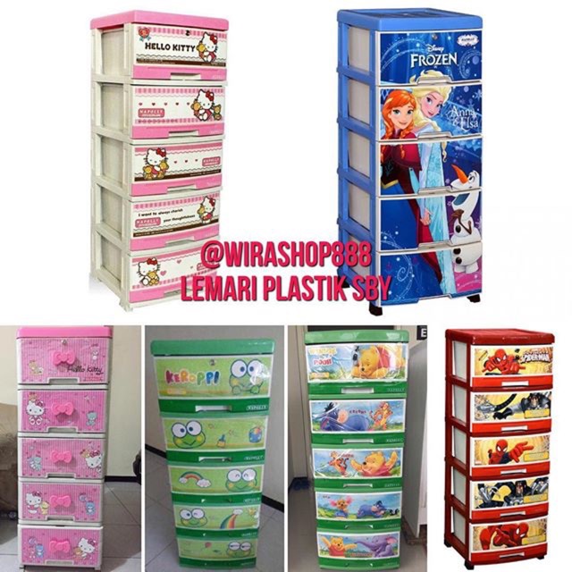  Lemari  Plastik  Laci susun 5 Napolly  Gojek Shopee Indonesia