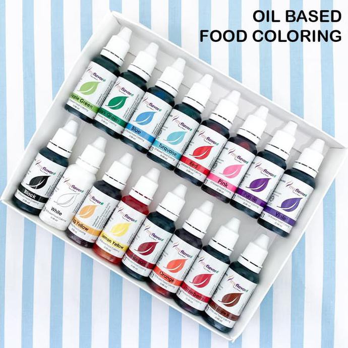 

(COD) My Flavor 16 Pcs Oil Food Color Set Food Colour Pewarna Makanan