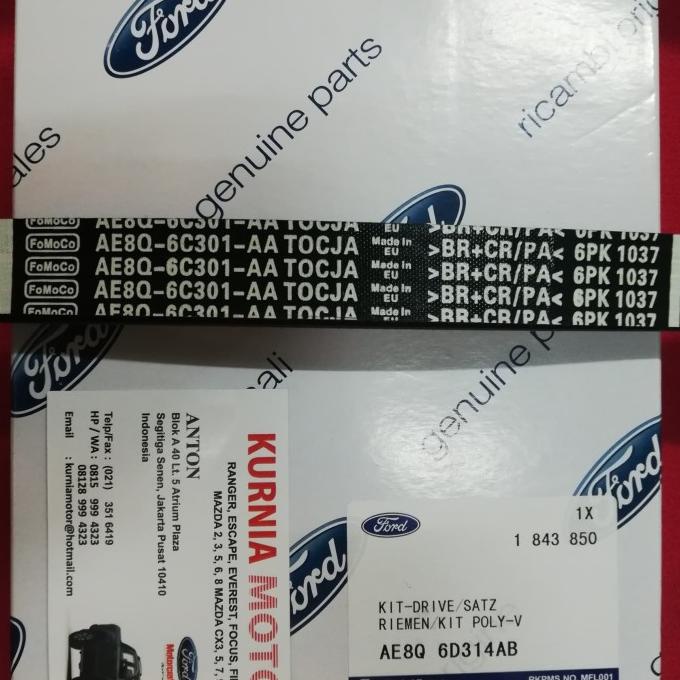 FAN BELT / TALI KIPAS FORD FIESTA 1.4 , FORD FIESTA 1.6